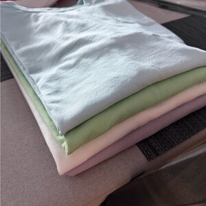 New Men's Long Sleeve tees Sky Blue, Mint Green, Soft White, Lavender $75 all